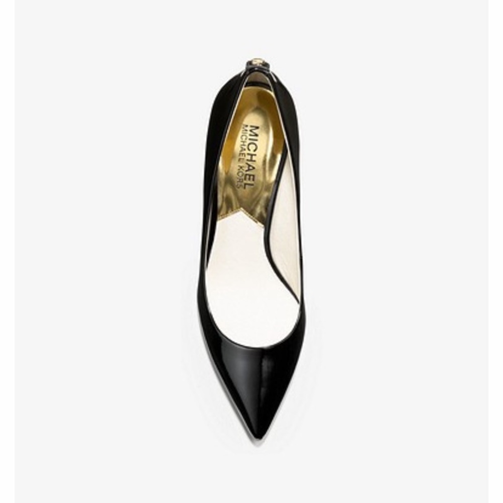 Michael Kors Flex Patten Leather Kitten Heel Pumps